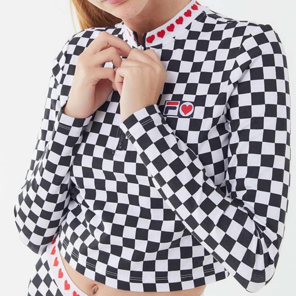 FILA X DISNEY VILLIANS X OU CHECKERED HALF ZIP